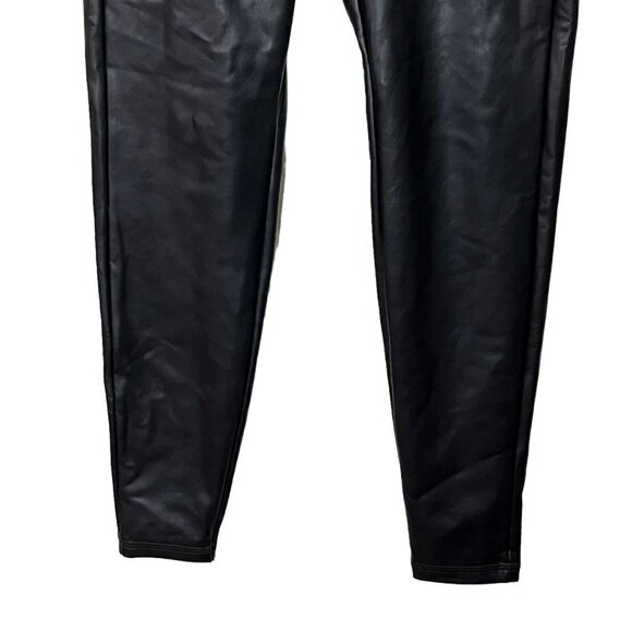 Athleta All Over Gleam Tight Vegan Leather Cropped Pants Black Women’s Size XS - Picture 4 of 14